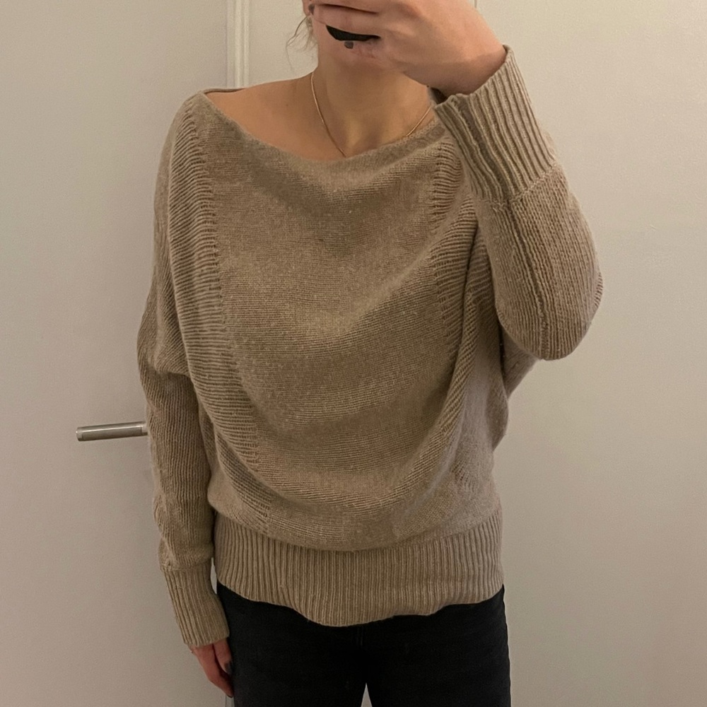 Theory Draped Cashmere Sweater